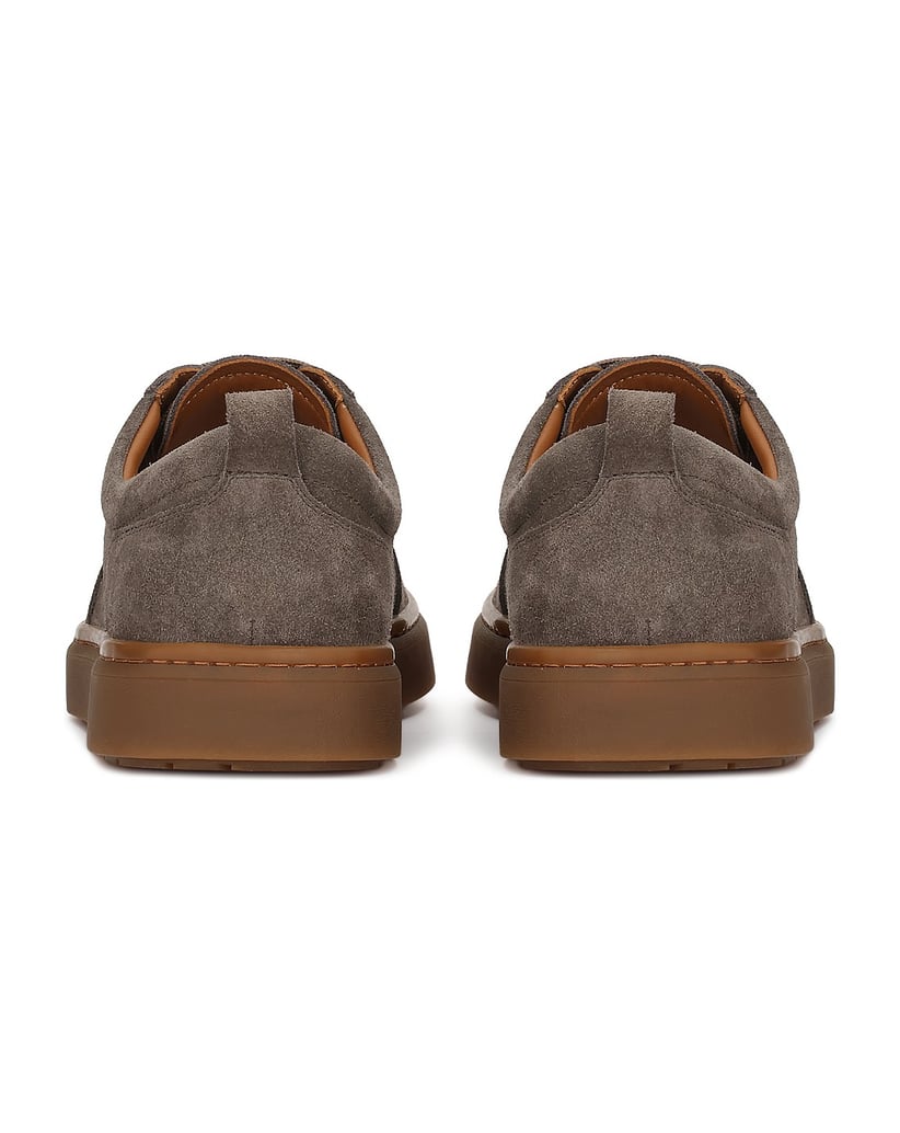 Kazar-Suede-sneakers-on-a-straight-sole-hnědá