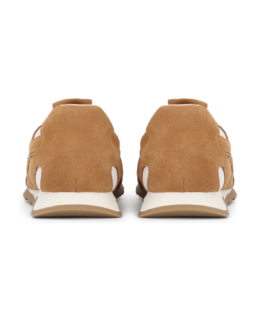 Kazar-Brown-sneakers-in-suede-and-white-fabric-with-monogrammed-laces-hnedá