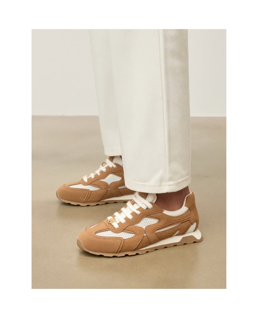 Kazar-Brown-sneakers-in-suede-and-white-fabric-with-monogrammed-laces-hnedá