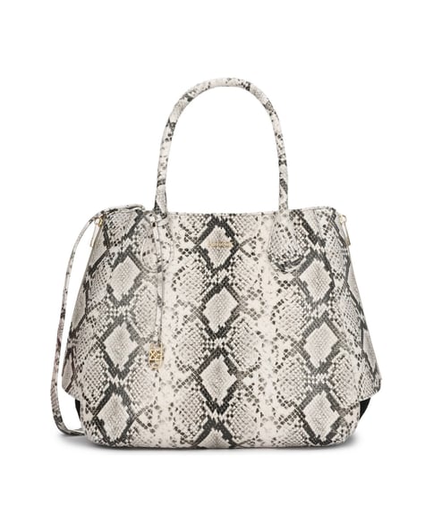 Bags in a snake leather motif