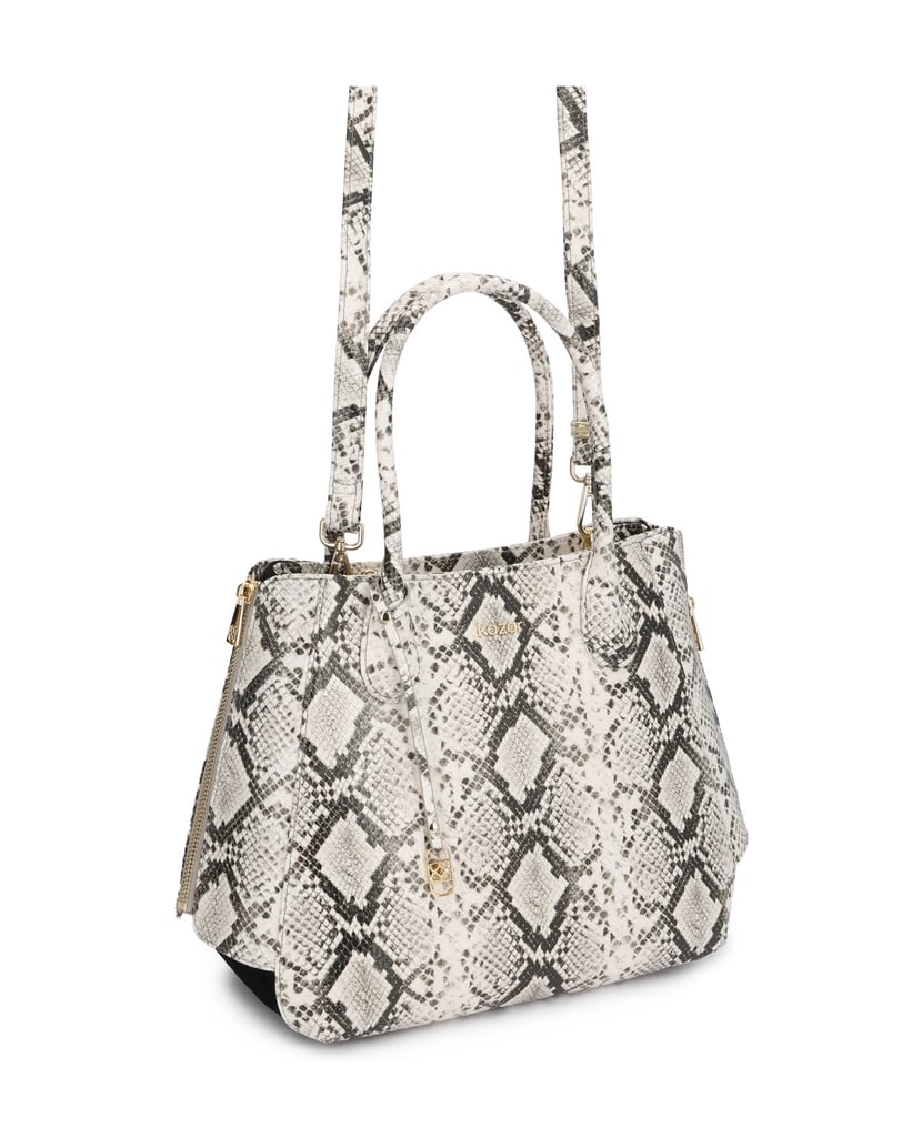 Kazar-Bags-in-a-snake-leather-motif-biela