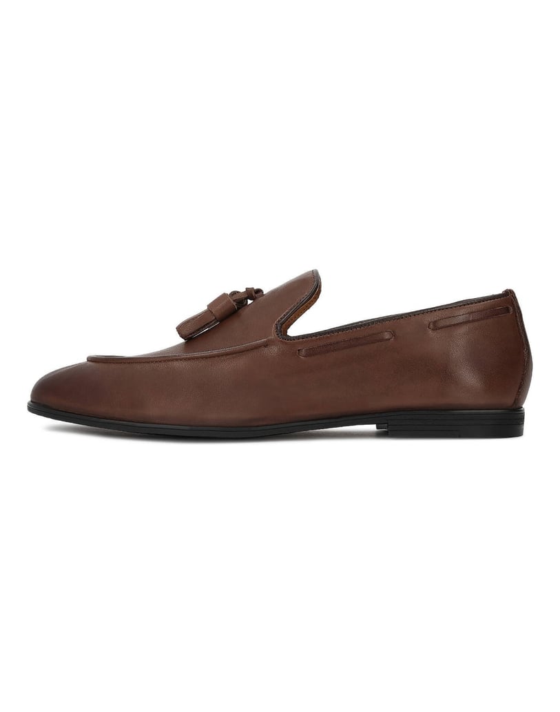 Kazar-Brown-leather-loafers-with-hooks-and-nautical-ties-hnědá