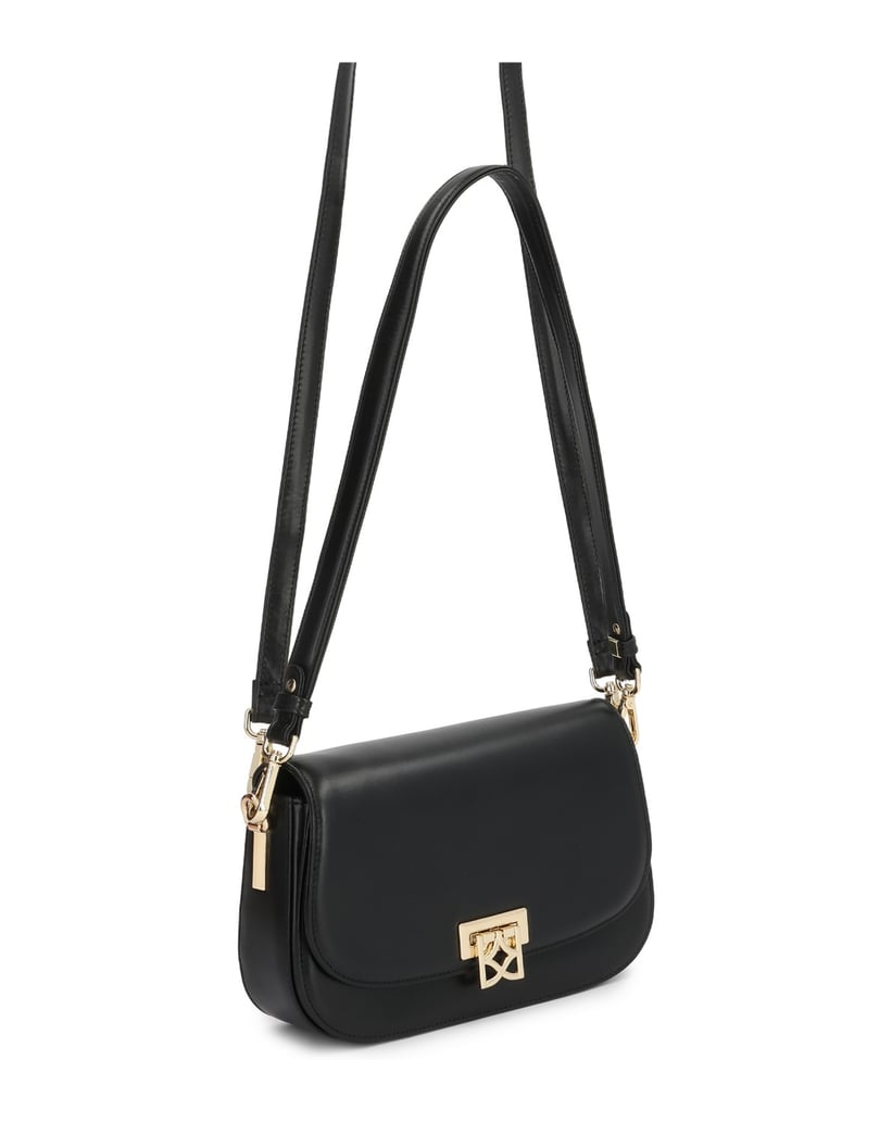 Kazar-Small-leather-messenger-bag-with-decorative-clasp-čierna
