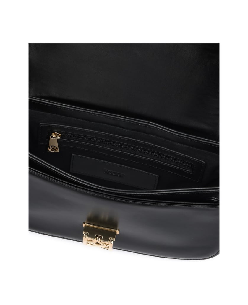 Kazar-Small-leather-messenger-bag-with-decorative-clasp-čierna