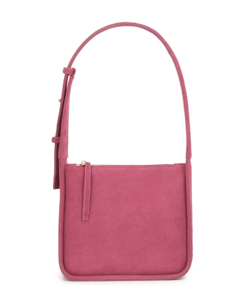 Kazar-Pink-suede-handbag-on-wide-straps-ružová
