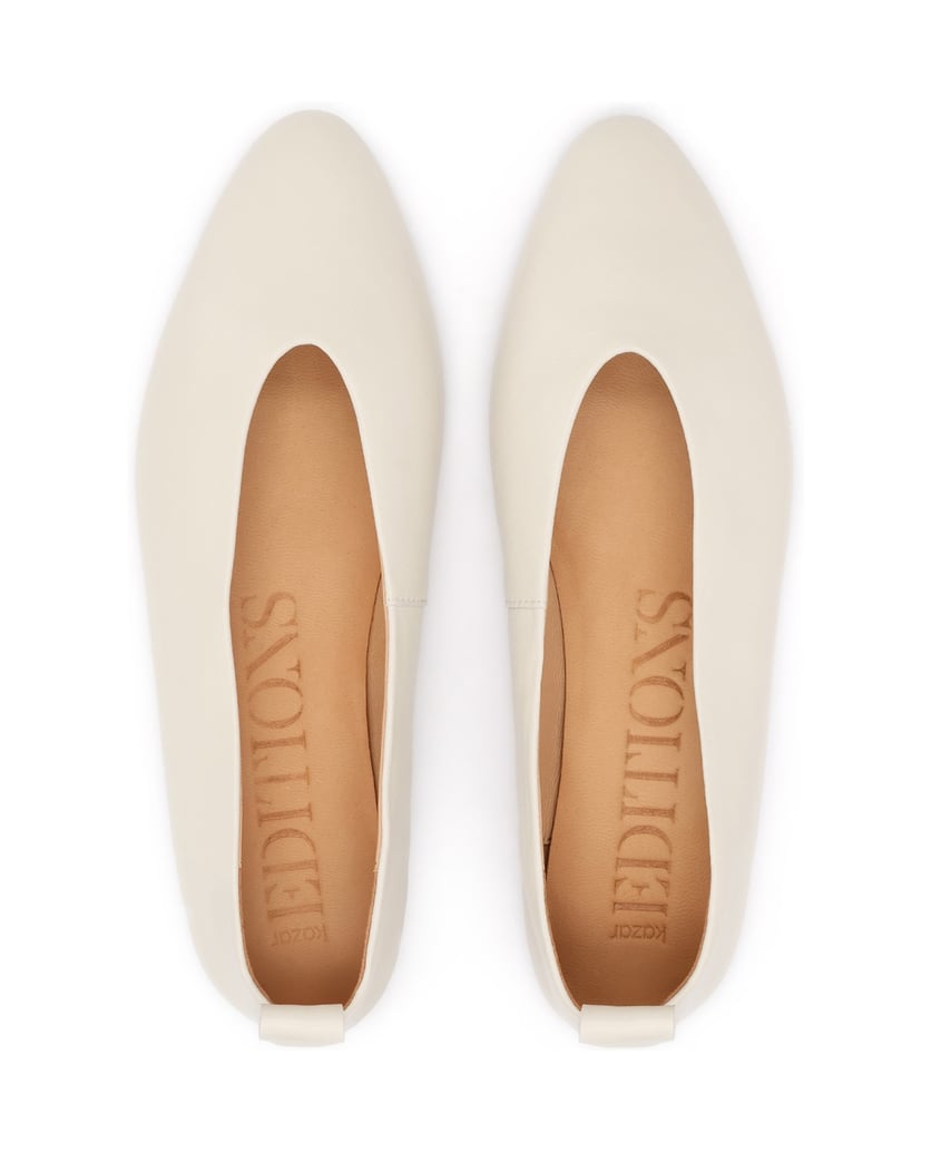 Kazar-Leather-ballerinas-with-extended-noses-biela
