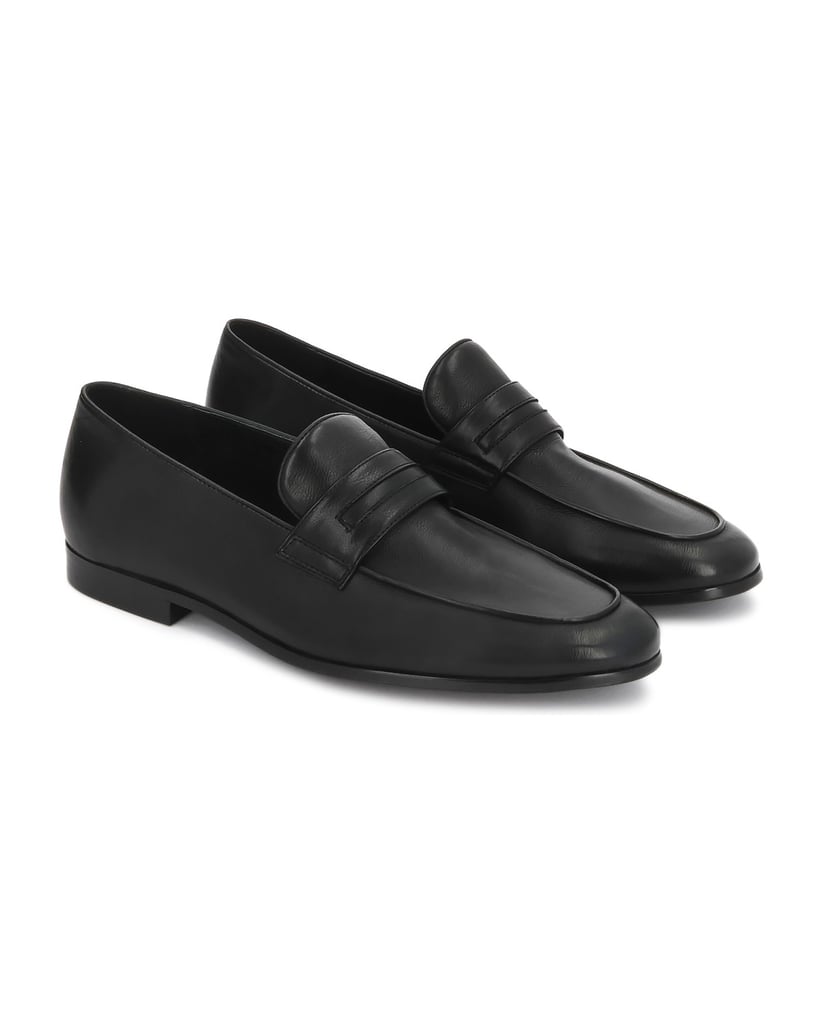 Kazar-Minimalist-leather-loafers-čierna