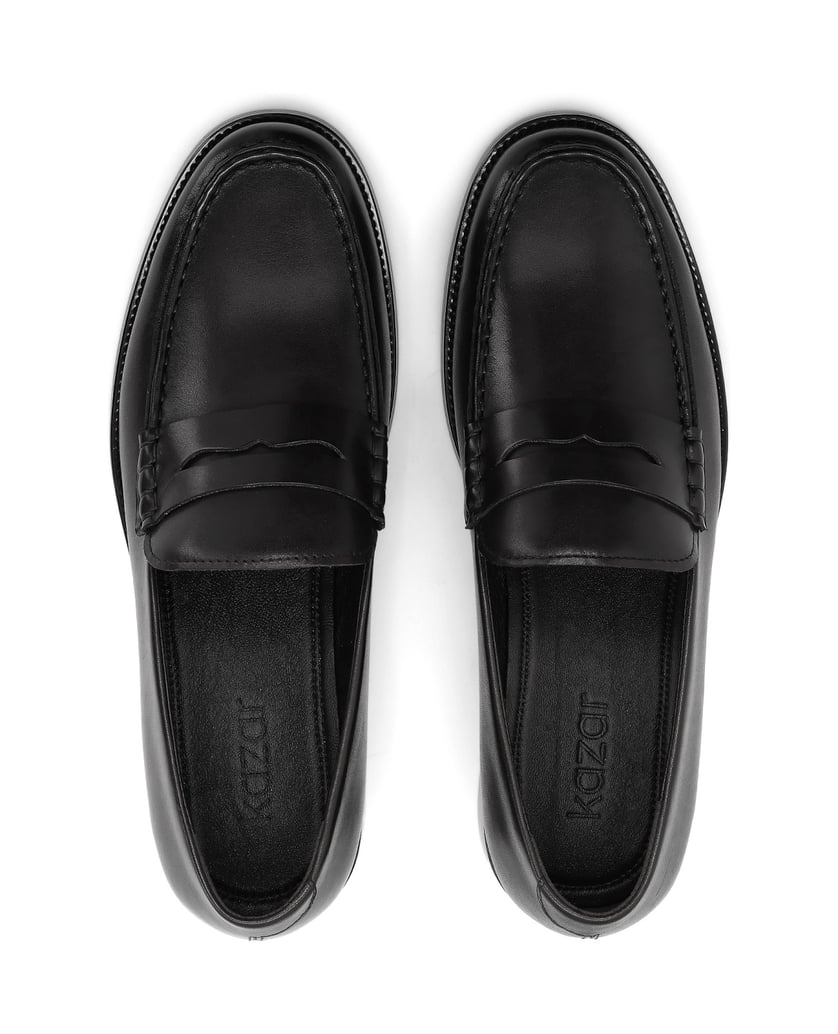 Kazar-Men's-penny-loafers-in-genuine-leather-černá