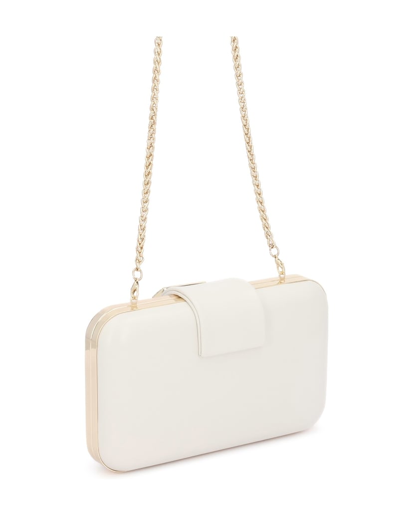 Kazar-Wedding-leather-clutches-in-a-shade-of-white-with-a-decorative-stone-bílá