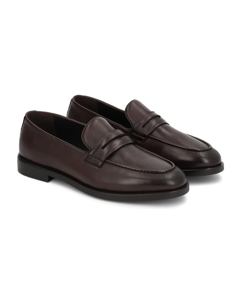 Kazar-Brown-leather-men's-loafers-hnědá