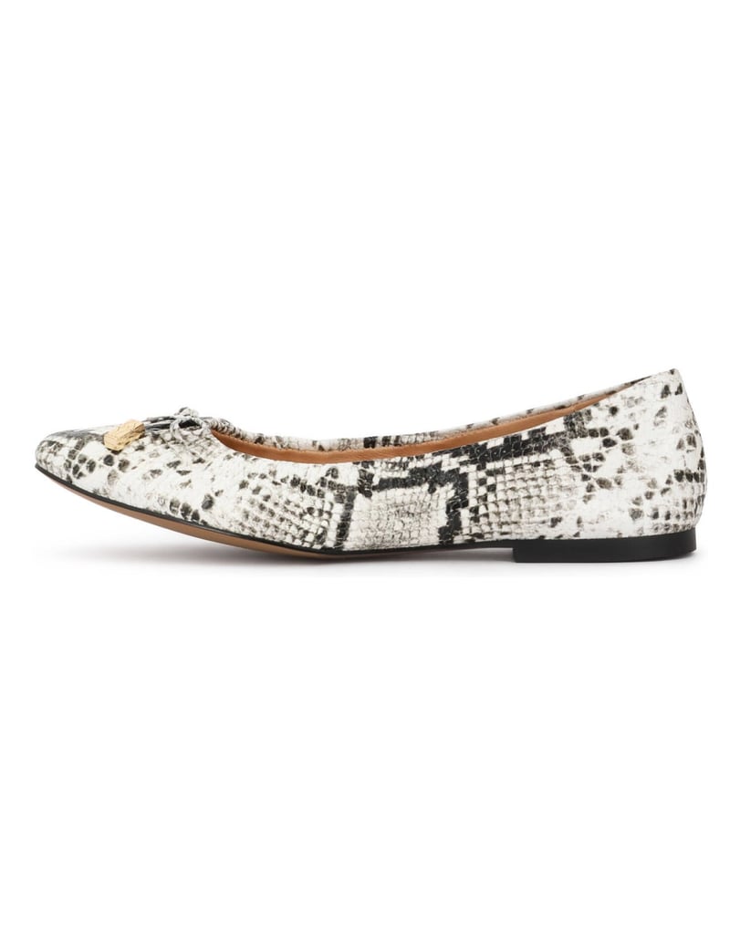 Kazar-Embossed-leather-snakeskin-pattern-ballerinas-biela