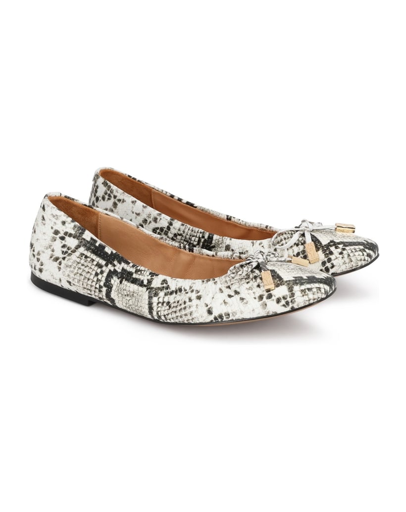 Kazar-Embossed-leather-snakeskin-pattern-ballerinas-biela