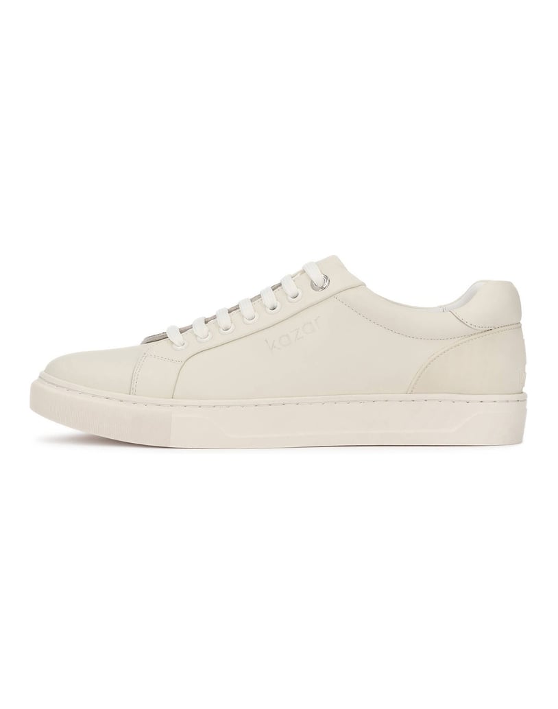Kazar-Genuine-leather-basic-sneakers-biela