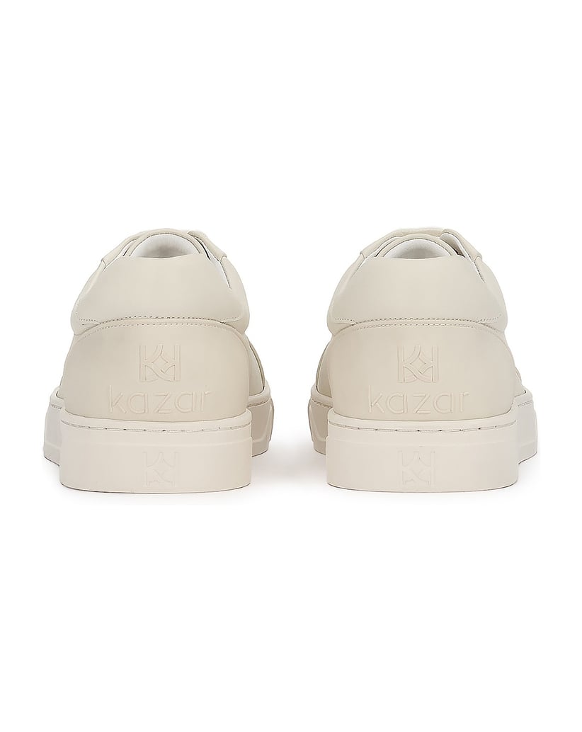 Kazar-Genuine-leather-basic-sneakers-biela