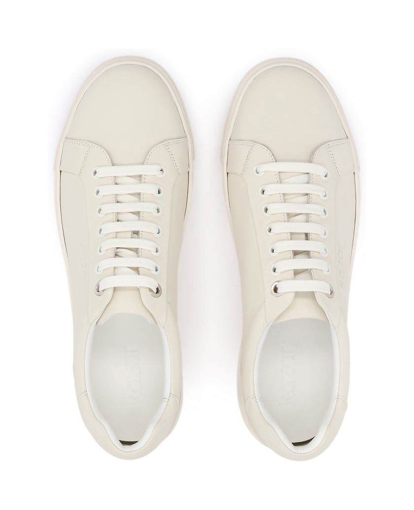 Kazar-Genuine-leather-basic-sneakers-biela