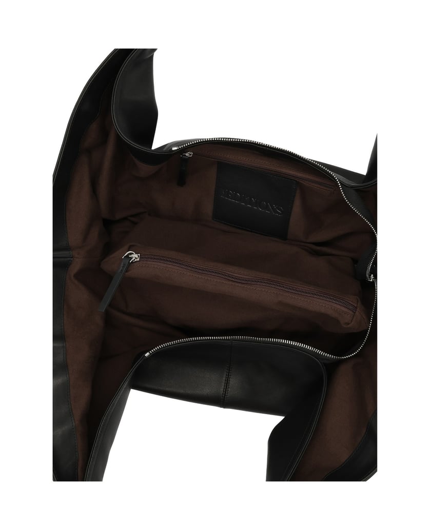 Kazar-Genuine-leather-handbag-with-removable-inlay-čierna