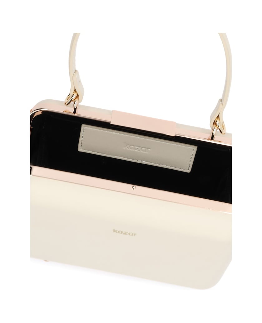 Kazar-Exit-bag-with-handle-and-gold-chain-biela
