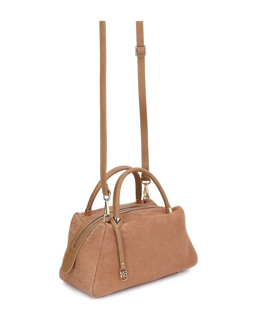 Kazar-Light-brown-nubuck-bag-with-embossed-pattern-velbloudí