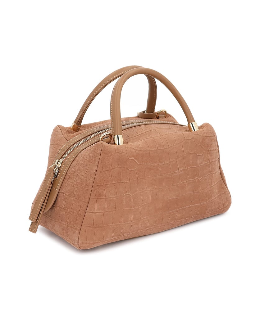 Kazar-Light-brown-nubuck-bag-with-embossed-pattern-velbloudí