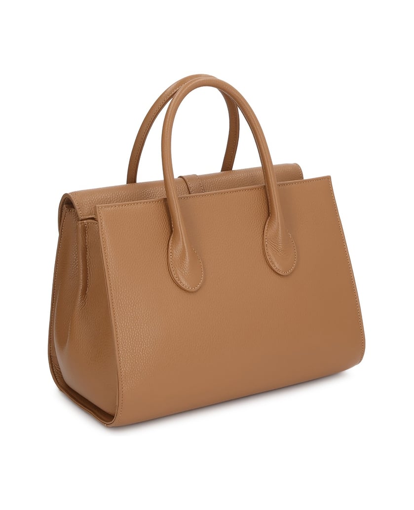 Kazar-Light-brown-top-handle-bags-with-double-compartment-velbloudí