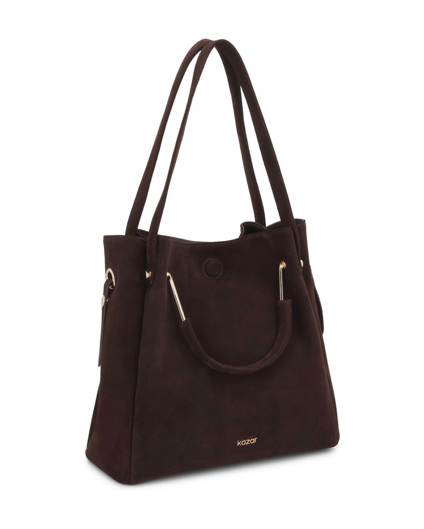 Kazar-Brown-suede-top-handle-and-shoulder-bags-hnedá