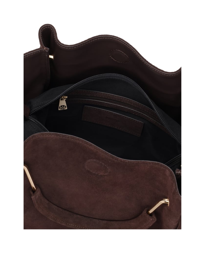 Kazar-Brown-suede-top-handle-and-shoulder-bags-hnedá