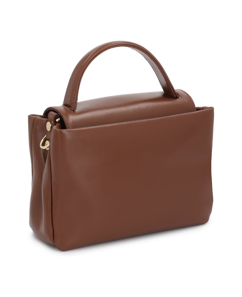 Kazar-Brown-handbag-with-a-flap-and-handle-hnědá