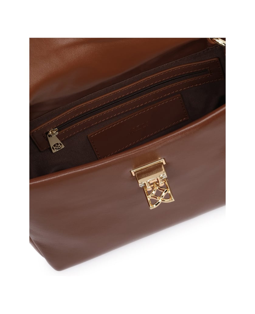 Kazar-Brown-handbag-with-a-flap-and-handle-hnědá