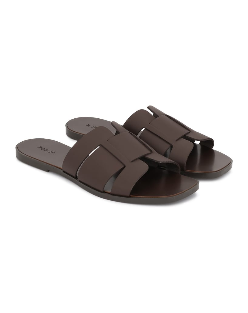 Kazar-Brown-flat-leather-slides