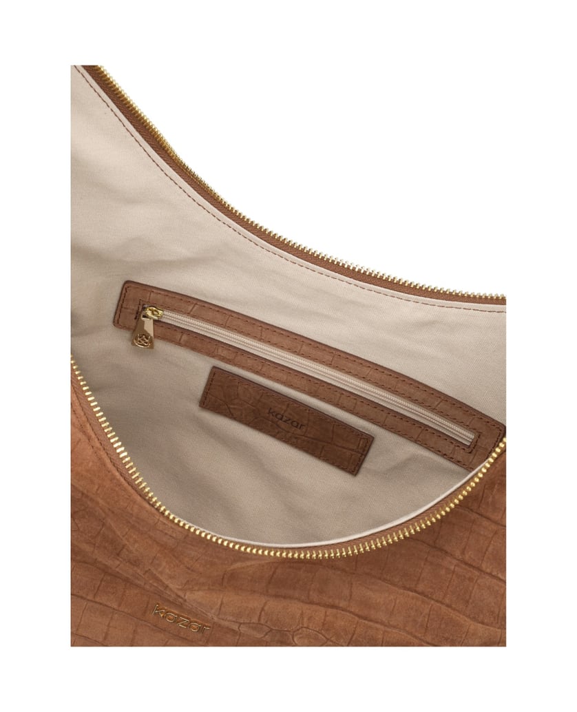 Kazar-Light-brown-handbag-with-embossed-pattern-ťavia