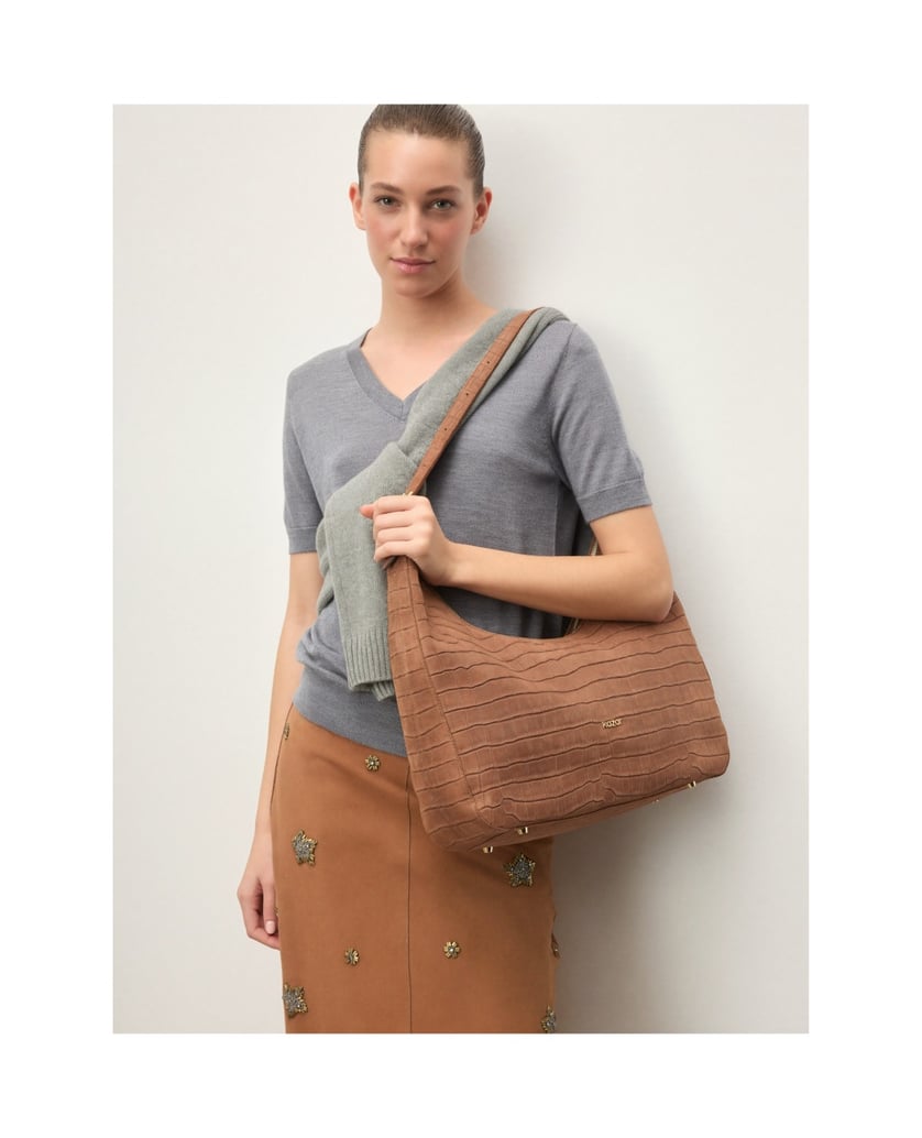 Kazar-Light-brown-handbag-with-embossed-pattern-ťavia
