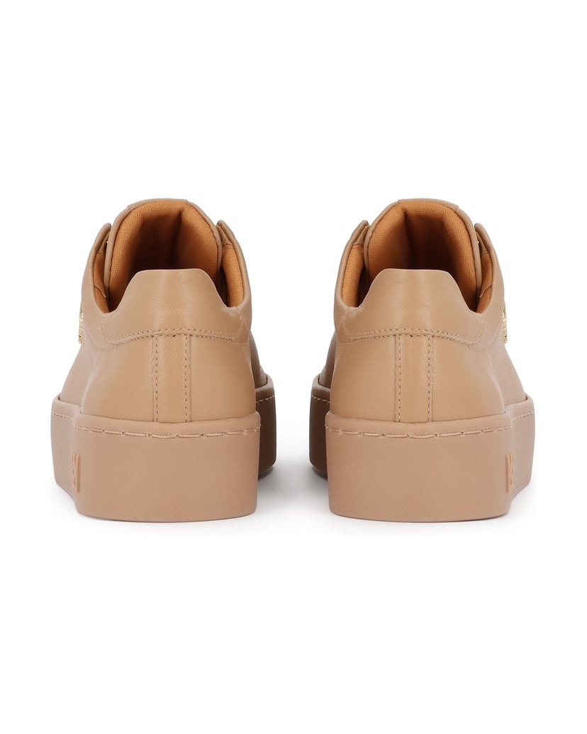 Kazar-Beige-sneakers-with-covered-lacing-and-gold-accents-béžová