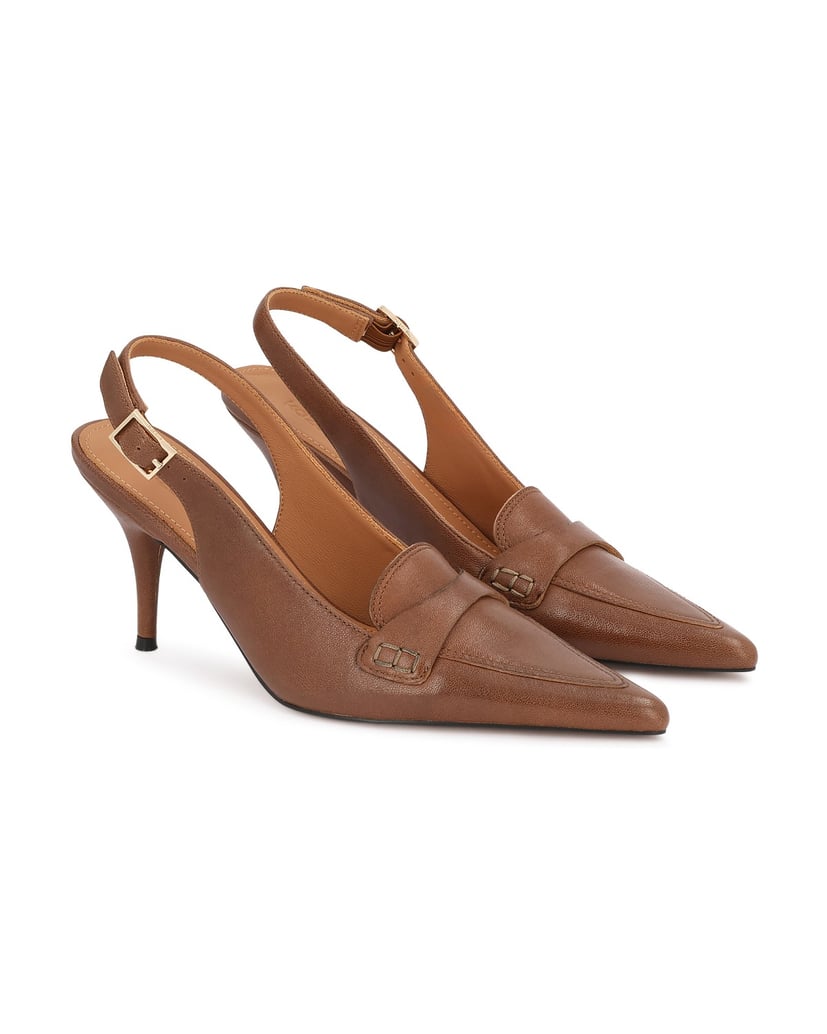 Kazar-Brown-leather-slingback-pumps-hnedá