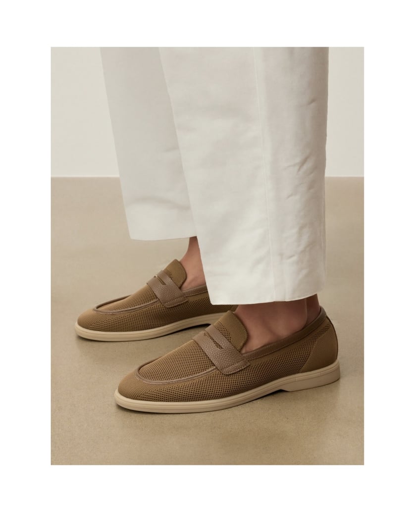 Kazar-Halbschuhe-zum-Schieben-für-Männer-mit-perforiertem-Gewebe-und-Details-aus-Leder-taupe