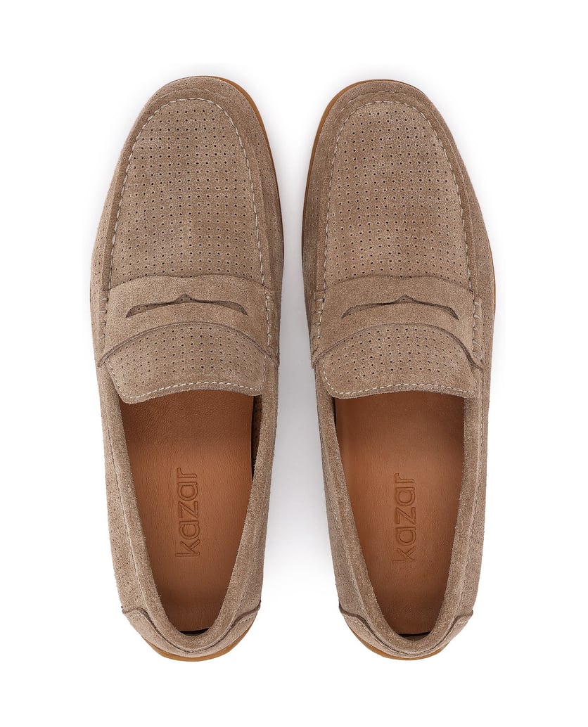 Kazar-Perforated-suede-moccasins-tmavošedá