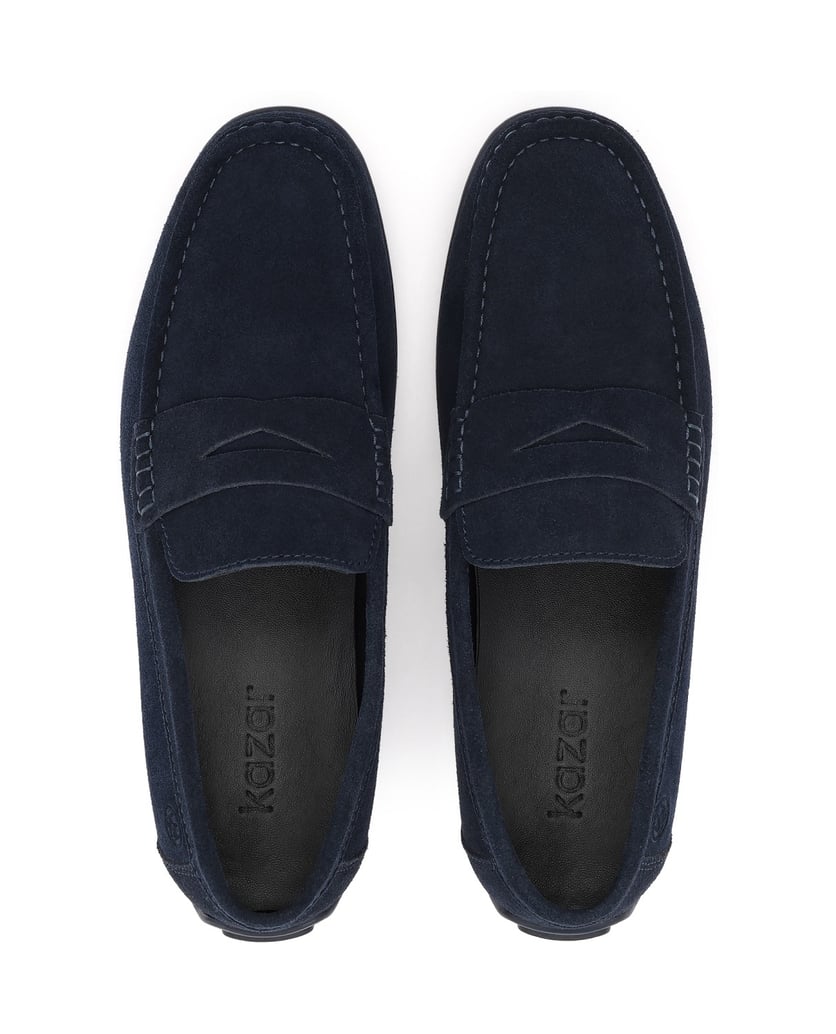 Kazar-Navy-blue-suede-moccasins-tmavě-modrá