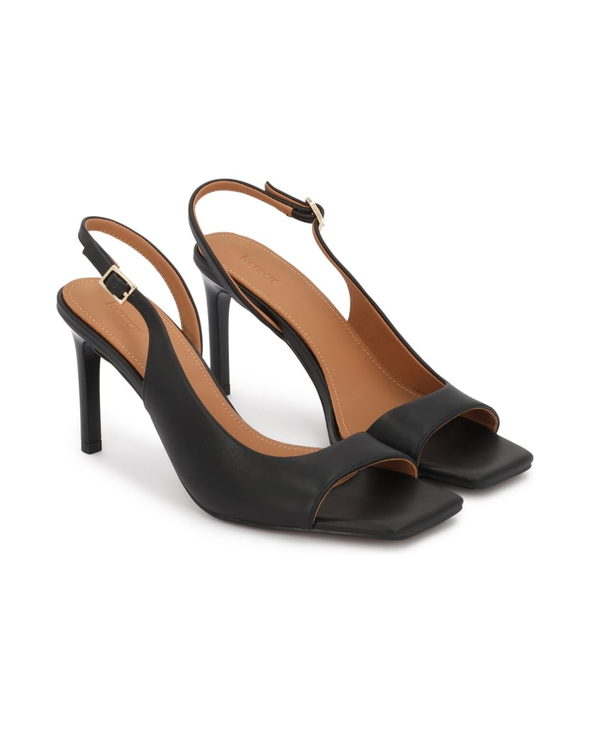 Kazar-Black-slingback-sandals-with-elegant-cutout-upper-černá
