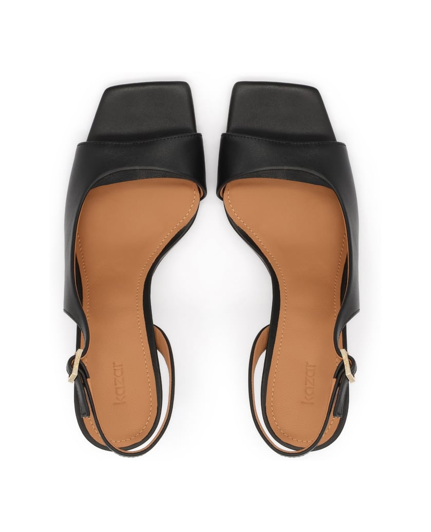 Kazar-Black-slingback-sandals-with-elegant-cutout-upper-černá