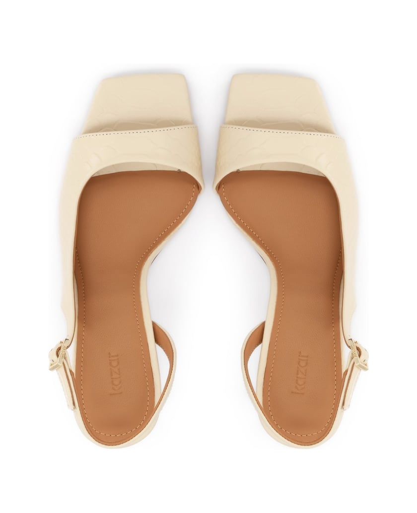 Kazar-Cream-slingback-sandals-in-embossed-leather-with-subtle-shine-biela