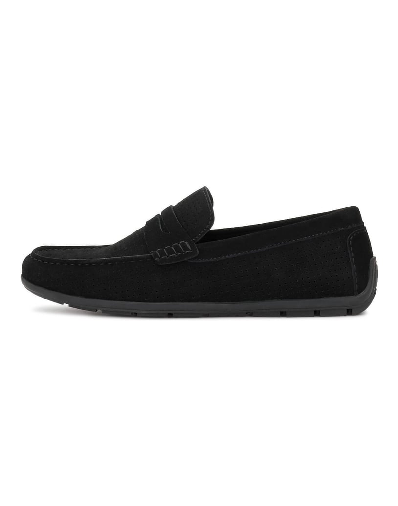 Kazar-Casual-moccasins-with-incomplete-perforation-černá