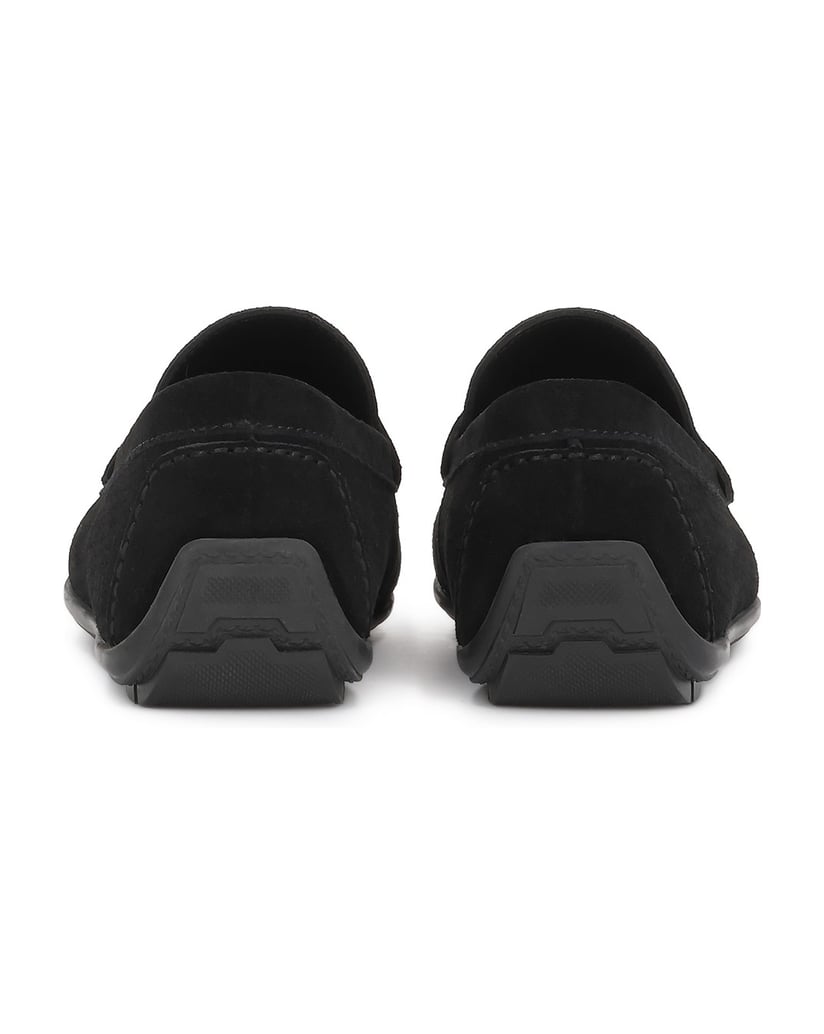 Kazar-Casual-moccasins-with-incomplete-perforation-černá