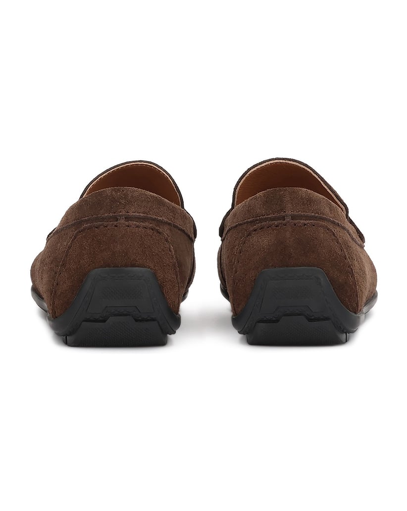 Kazar-Brown-perforated-suede-moccasins-hnedá