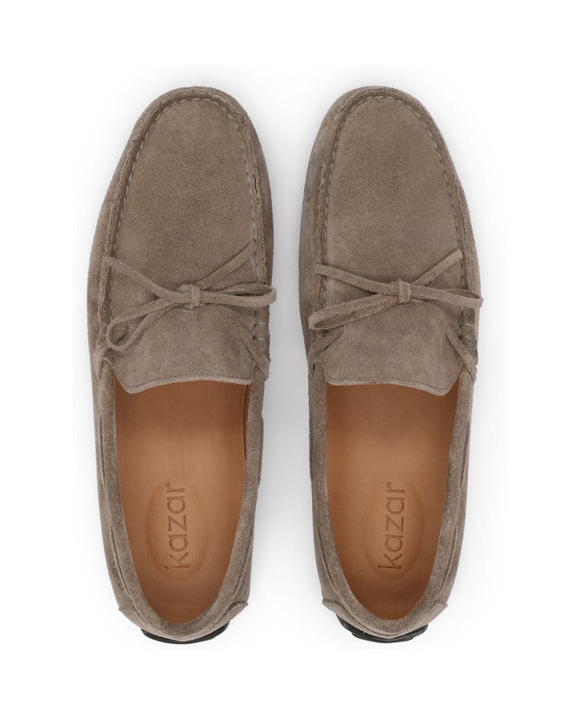 Kazar-Classic-men's-grey-suede-moccasins-šedá