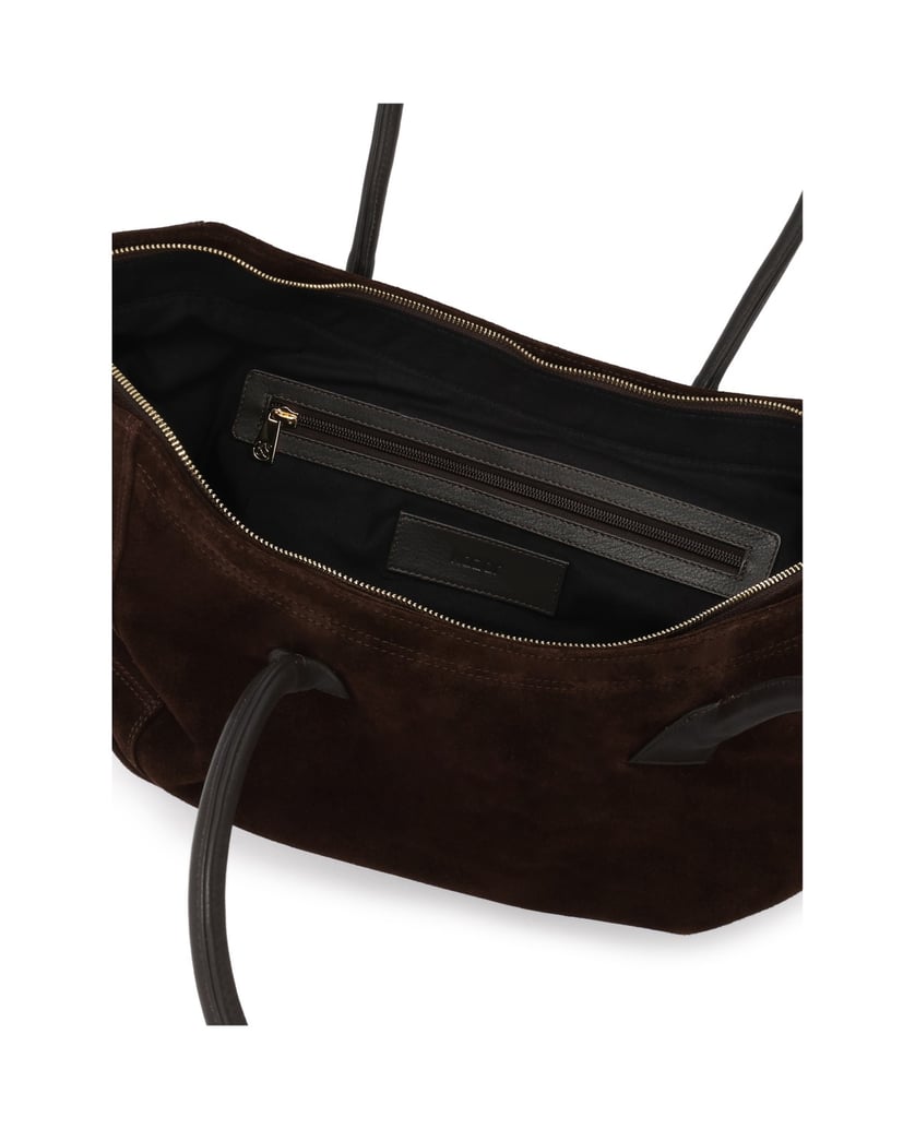 Kazar-Suede-shoulder-bags-in-a-shade-of-brown-tmavě-hnědá