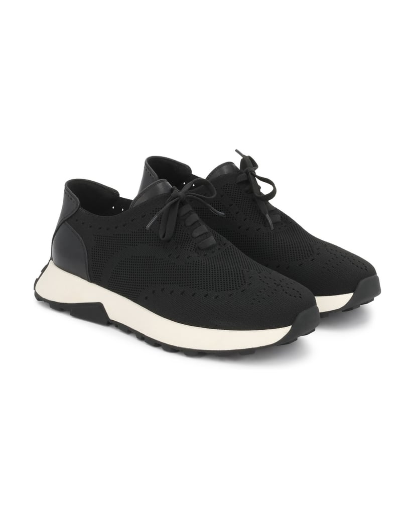 Kazar-Urban-fabric-and-leather-sneakers-černá