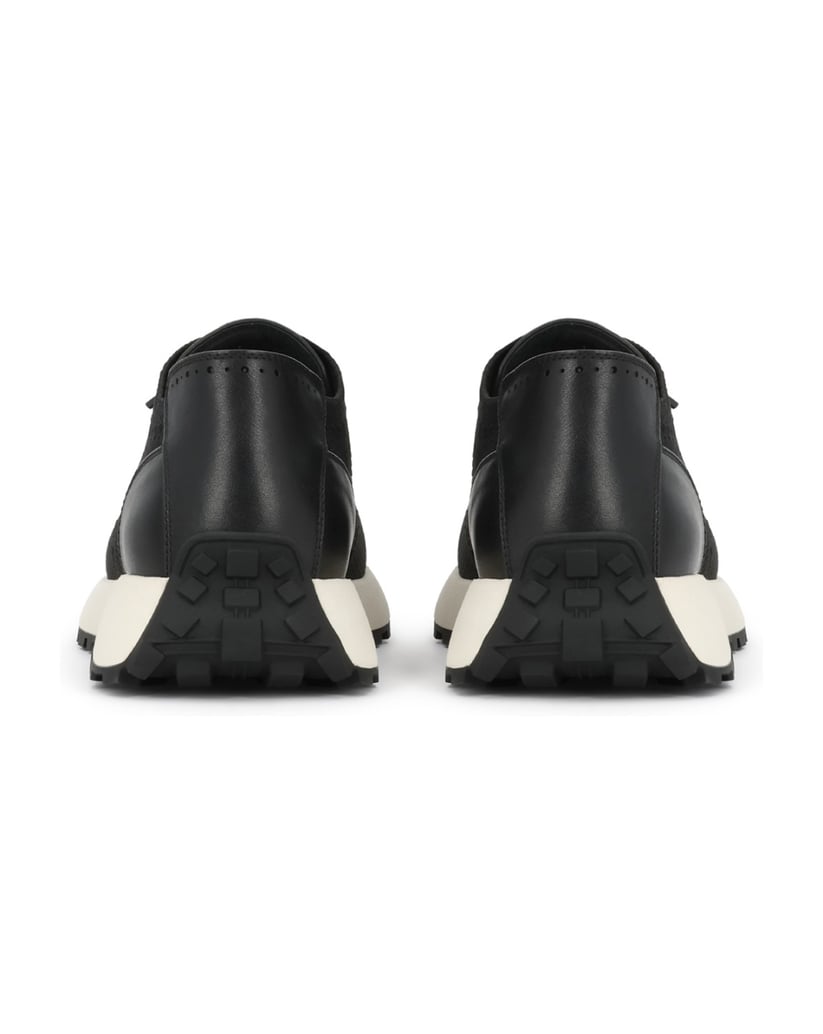 Kazar-Urban-fabric-and-leather-sneakers-černá