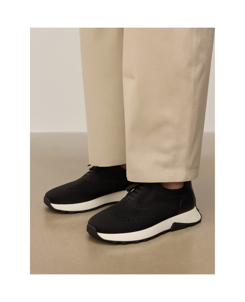 Kazar-Urban-fabric-and-leather-sneakers-černá