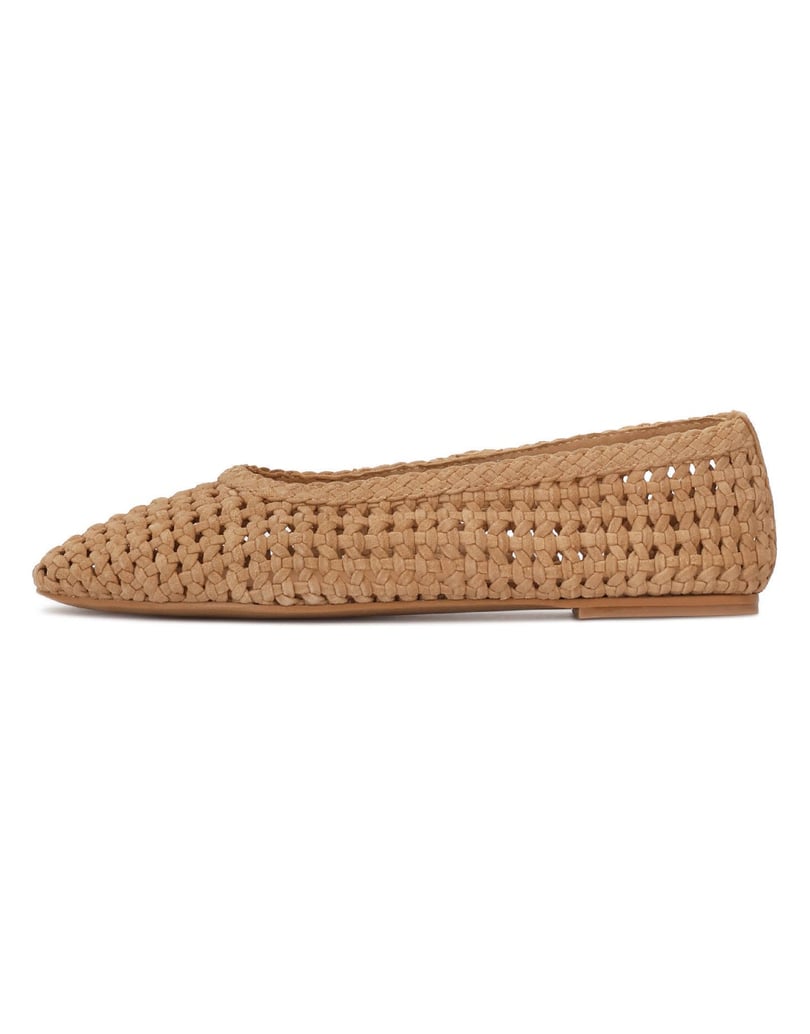Kazar-Openwork-ballerinas-with-braided-suede-straps-velbloudí