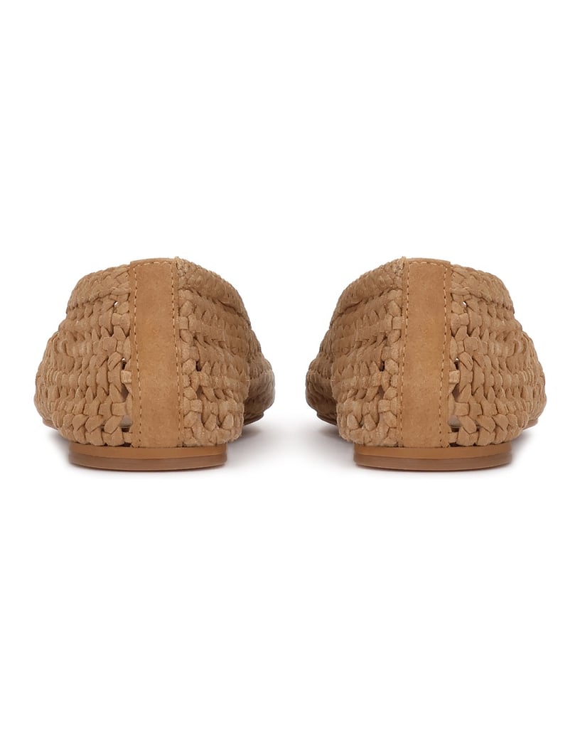 Kazar-Openwork-ballerinas-with-braided-suede-straps-velbloudí