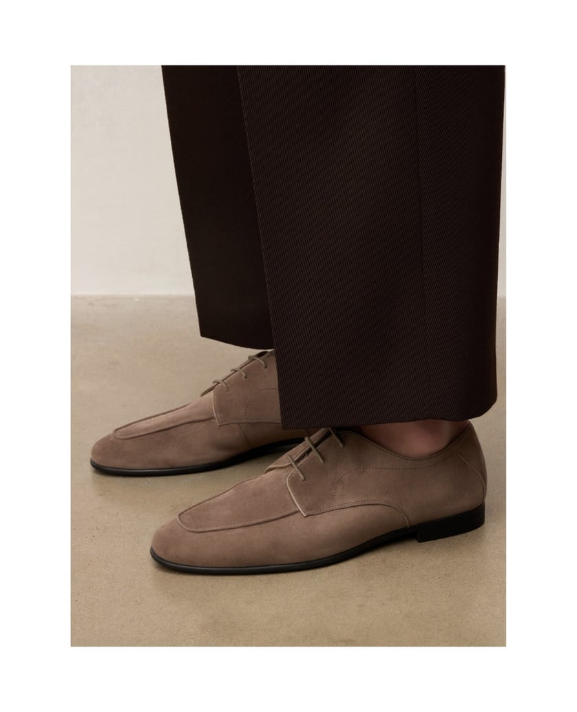 Kazar-Casual-taupe-suede-derby-tmavošedá